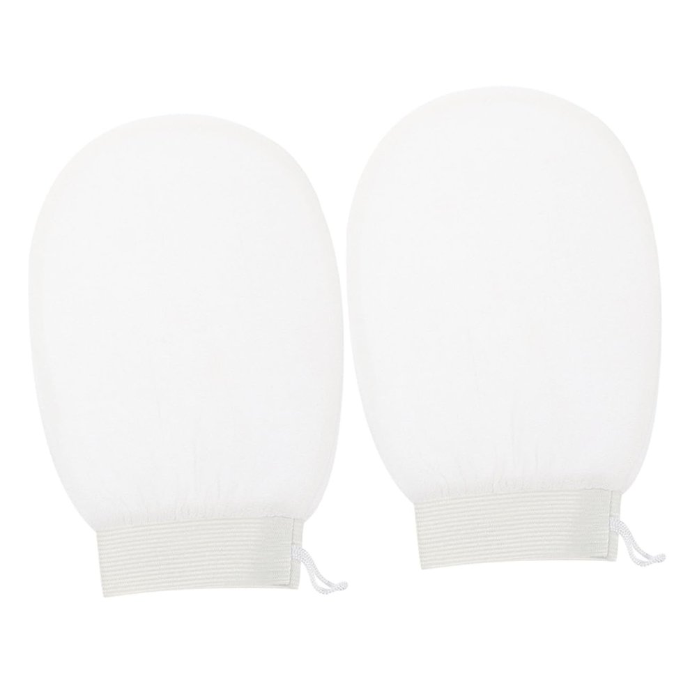 Baluue 2pcs Reusable Shower Glove Exfoliating Mittens for Dead Skin Removal Bath Mitts Skin Cleaning