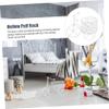 Baluue 6pcs Makeup Puff Holder Compact Iron Sponge Rack for Easy Drying Space-saving Design for Women and Girls White Makeup Egg Storage Organizer view 3