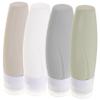 Baluue 4pcs Travel Toiletry Bottles Silicone Squeeze Bottles for Shampoo Conditioner Lotion Refillable Compact Portable view 1