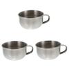 Ipetboom 3pcs Men's Stainless Steel Shaving Bowl Handle and Maker for Shaving Capacity Rustproof Design for Daily Use view 1