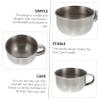 Ipetboom 3pcs Men's Stainless Steel Shaving Bowl Handle and Maker for Shaving Capacity Rustproof Design for Daily Use view 4