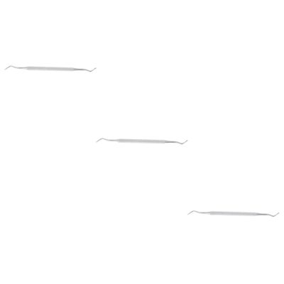 Beatifufu 3pcs Stainless Steel Cuticle Spoon Pusher Tool for Nail Cleaning Grade Nail Pusher Smooth Dual for Men and Women for Fingernail and Toenail Care