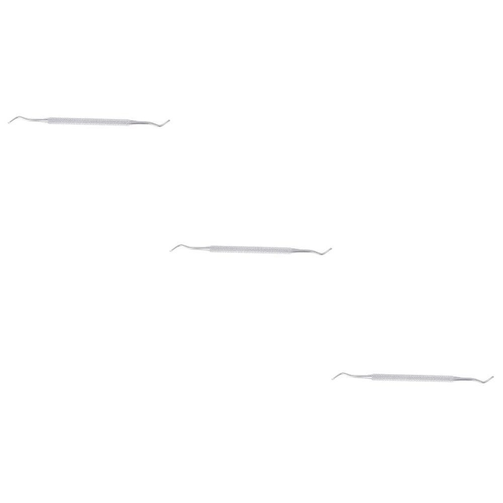 Beatifufu 3pcs Stainless Steel Cuticle Spoon Pusher Tool for Nail Cleaning Grade Nail Pusher Smooth Dual for Men and Women for Fingernail and Toenail Care