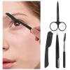 FOMIYES 3sets Eyebrow Grooming Kit with Eyebrow Brush Tweezers and Scissors Ergonomic Design and Trimming Tools for Daily Grooming view 3