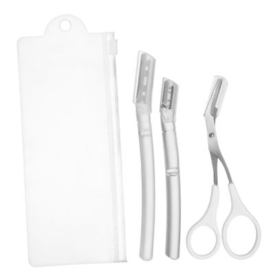 FOMIYES Eyebrow Razor Complete Eyebrow Trimming Kit Scissors Shaper Beauty Tool Kit