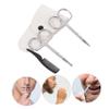 Ipetboom 12 Pcs Facial Hair Trimming Set Nose Hair Trimmer Beard Scissors Scissors Stainless Steel Perfect for Barber Shops Home Diy and Salons view 3