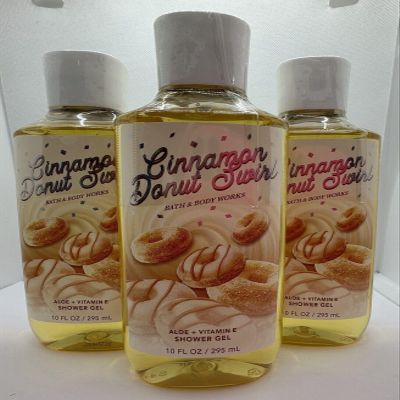 3 CINNAMON DONUT SWIRL Shower Gel bath body 10 oz