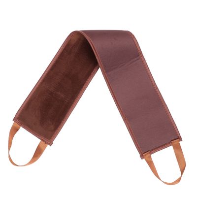 Ipetboom 1pc Back Lotion Applicator Belt for -tanning Body Lotion Application Brown Back Wiping Tool for Reaching Hard Access Areas Includes Scrubber for Skin Care