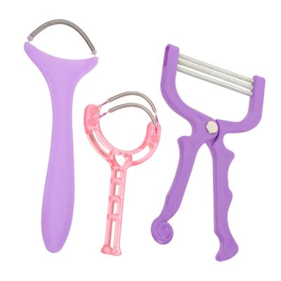 FRCOLOR 3pcs Facial Epilator for Women Hair Removal Spring Handheld Facial Epilator Portable Face Removal Tool Safe for Skin