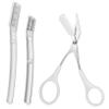 FOMIYES 3sets One Eyebrow Grooming Kit Razor Scissors Trimmer for Women Fashionable Beauty Tool view 3
