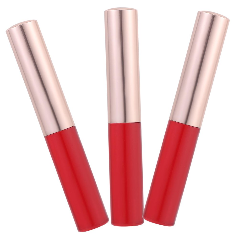 HONMEET 3pcs Lip Brush Applicator with Cover Portable Silicone Lipstick Applicator for Women Gentle Skin Durable Makeup Brush for Travel Use