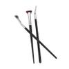 NOLITOY 1set Fan-shaped Eyelash Brush Clump Mascara Applicator Comfortable Grip Eye Makeup Tools for Lashes and Extensions Includes Short-haired Fan and Angled Liner Brush view 1