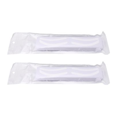 100 Sheet Brow Stencil Stickers Disposable Hygienic Adhesive Eyebrow Template for Brow Shape Makeup Artists (Type C)