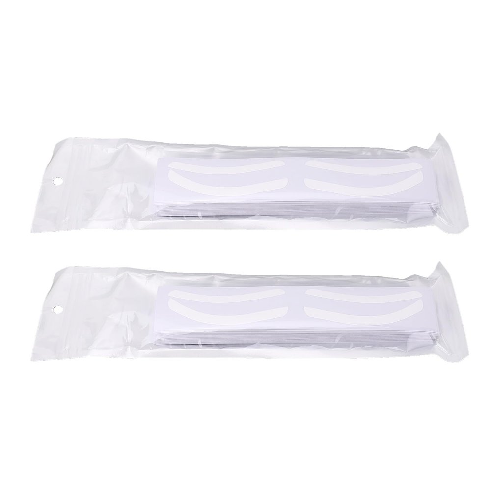 100 Sheet Brow Stencil Stickers Disposable Hygienic Adhesive Eyebrow Template for Brow Shape Makeup Artists (Type C)