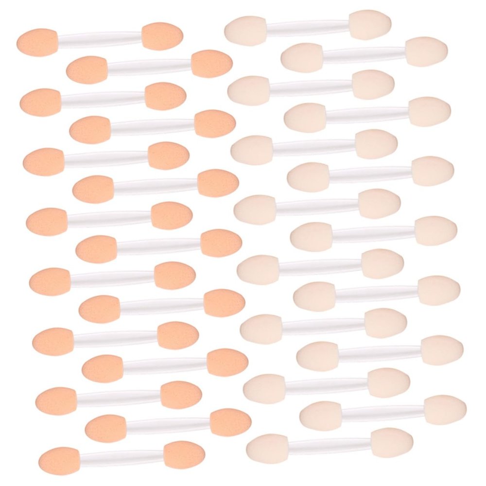 Outanaya 30pcs Double-ended Eyeshadow Applicators Soft Sponge Makeup Brushes for Women Precision Eye Shadow Tool for Travel Parties Weddings Daily Use and More White