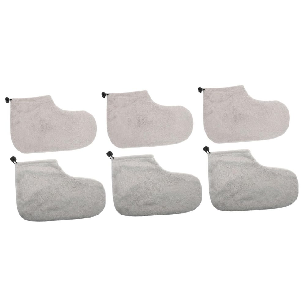 Beatifufu 3pairs Comfortable Wax Therapy Foot Covers for Paraffin Wax Treatment Elastic Band Design Washable Reusable Foot Wraps for and