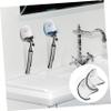 Baluue 2pcs Cup Holders Space-saving Bathroom Shaver Storage Rack for Easy Access and Quick Drying Plastic Design Gray for Organized Shaving Supplies view 2
