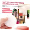 Mikinona 200pcs Fluffy Soft Makeup Remover Pads Reusable Face Cleaning for Eyes Face Cotton Rounds for Powder Remover Kit view 2