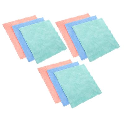 Baluue 10pcs Microfiber Makeup Remover Cloths Soft Washcloths for Gentle Facial Cleansing Absorbent and Portable Towel for Women Mixed Colors for Travel and Home Use