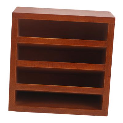ABOOFAN Cosmetic Display Case for Lipsticks Vintage Makeup Organizer Multi-layer Desktop Storage for Lip Gloss and Cosmetics Compact for Bedroom Vanity