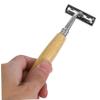 NOLITOY 4pcs Stainless Steel Razor Bamboo Handle Manual Shaver for Men Beard Trimmer Mustache Trimmer Old Style Hair Clipper view 3