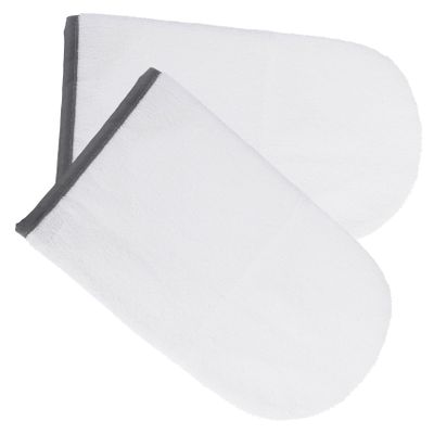Ipetboom 1 Pair Hand Waxing Mitts Cloth Mitts for Paraffin Wax Warm Nail for Home Treatment Random