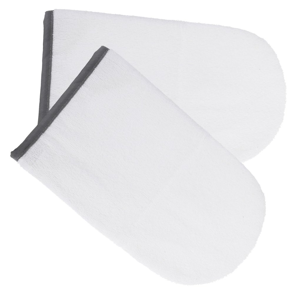 Ipetboom 1 Pair Hand Waxing Mitts Cloth Mitts for Paraffin Wax Warm Nail for Home Treatment Random