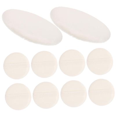 Baluue 12pcs Velour Body Powder Puff Soft Washable Makeup Sponge for Loose Powder Foundation Blush and More for Home and Salon Use