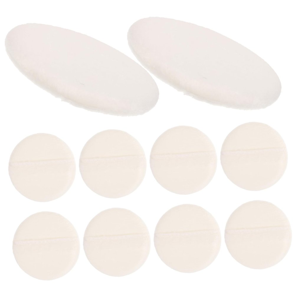 Baluue 12pcs Velour Body Powder Puff Soft Washable Makeup Sponge for Loose Powder Foundation Blush and More for Home and Salon Use