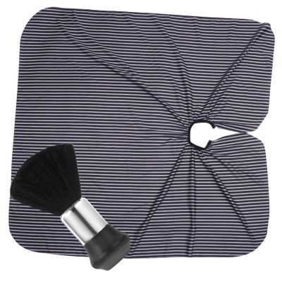 Baluue Barber Cape Hairdresser Cape Haircut Neck Duster Brush Barber Supplies Striped