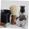 Mikinona 1set Male Shaving Brush Set with Foaming Bowl Stand Kit for Gentle Beard Care Materials Comfortable Grip for Home Barber Use view 4