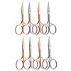 Ipetboom 8pcs Men Hair Scissors Beard Trimmer Shears Mustache Scissors Stainless Steel Professional Barber Random Color view 1