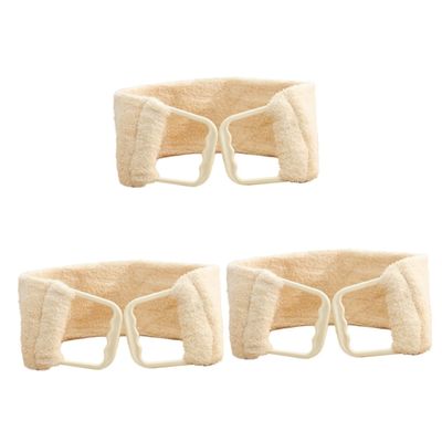 Beatifufu 3pcs Double-Sided Exfoliator Bath Towel Back Scrubber for Cleaning Material for Daily Exfoliation Care Bathroom Hotel