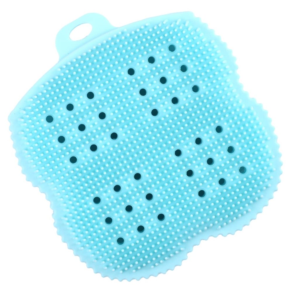 Baluue Portable Silicone Bath Brush for Deep Cleansing Multi-Purpose Back Scrubber with Soft Teeth for Gentle Exfoliation for Home Use Light Green Color