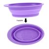 Beatifufu 1set Silicone Makeup Brush Cleaning Bowl and Drying Rack Brush Cleaner Design for Convenient Cleaning and Storage Gray view 2