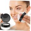 Baluue 1set Portable -lid Loose Powder Container Puff Travel-friendly Makeup Holder for Women Compact for view 2
