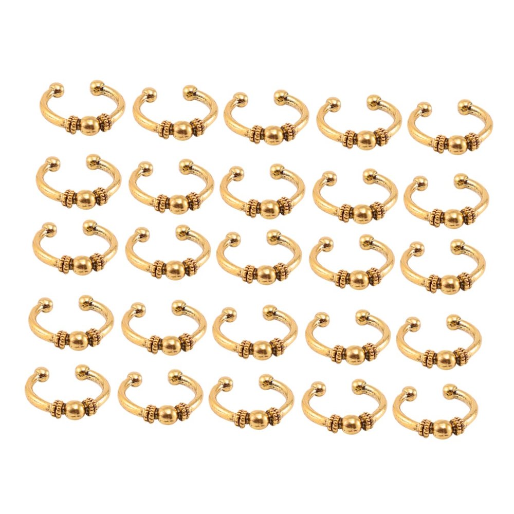 Golden Alloy DIY Braid Clips for Women and Girls, 20Pcs
