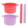 LALADEFIEE 4pcs Silicone Wax Bowl Hair Removal Foldable Wax Warmer Liner Kit for and Storage view 1