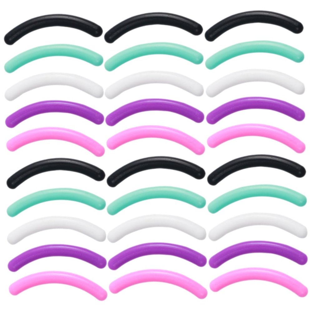 ASAKKURA 30pcs Silicone Eyelash Curler Refills Soft and Flexible Pads for Optimal Curling Results Compatible Various Eyelash Curlers High Elasticity and Comfortable Fit