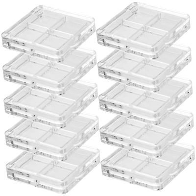BELLIFFY 10pcs Eyeshadow Storage Trays Empty Cosmetic Cases for Makeup Compact Lightweight Use for Eyeshadow Blush and Powder