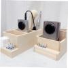 Baluue 2pcs Box Makeup Organizer Box Stationary Storage Case Brush Storage Case for Desktop Home Office view 4