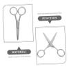 LALADEFIEE 2pcs Stainless Steel Eyebrow Scissors for Precise Trimming of Facial Hair Rounded Tip Design for Safe Use for Eyebrows Nose Hair and Beard Grooming view 2