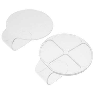 BELLIFFY 2pcs Makeup Mixing Plates Handheld Blending Trays for Foundation Eyeshadow Lipstick Convenient Color Mixing Pallets Go Artists