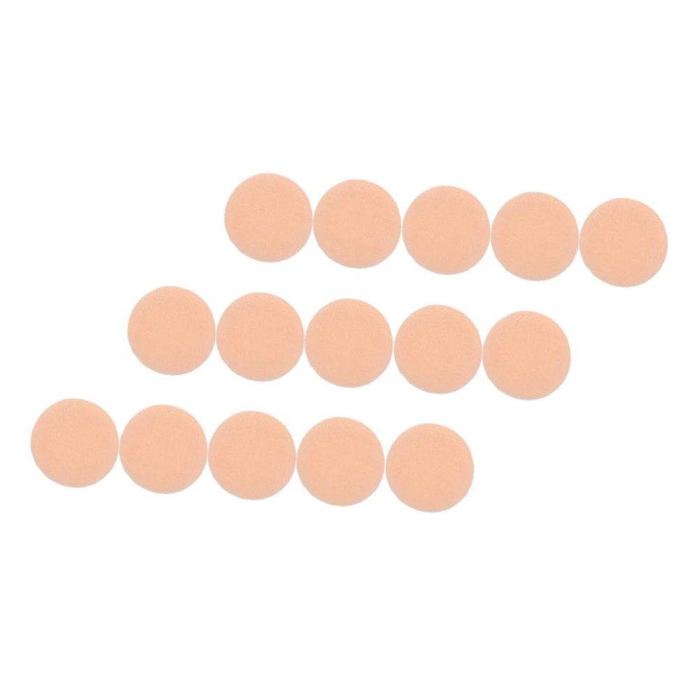 LALADEFIEE 15pcs Rounded Makeup Powder Puff Girl Makeup Cushion Puff Pure Cotton Beauty Sponges for Face Powder Application