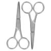 PLAFOPE 2pcs Stainless Steel Small Scissors for Eyebrows Nose Hair Beard Trimming Grooming Tool Safety Design for Effortless Use and Durability view 1