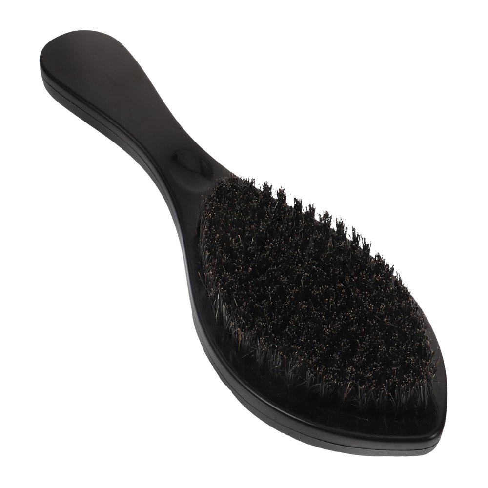 LALADEFIEE Ergonomic Wood Handle Beard Brush Beard Grooming Brush for Men Hair Detangler