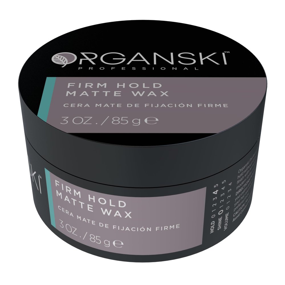 Organsky Matte Hair Wax 3 oz | Firm Hold, Matte Finish | Lightweight, Non-Greasy Styling for All Hair Types | Long-Lasting, Easy to Wash Out