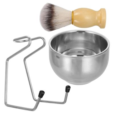 ASAKKURA Men Beard Grooming Kit Shaving Bowl Rack Facial Beard Cleaning Appliance Storage Rack