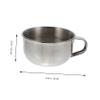 HAPINARY Stainless Steel Shaving Bowl with Handle Practical Foaming Vessel for Men Easy to Clean Slip-resistant Design for Grooming and Shaving Essentials view 2