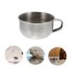 HAPINARY Stainless Steel Shaving Bowl with Handle Practical Foaming Vessel for Men Easy to Clean Slip-resistant Design for Grooming and Shaving Essentials view 3